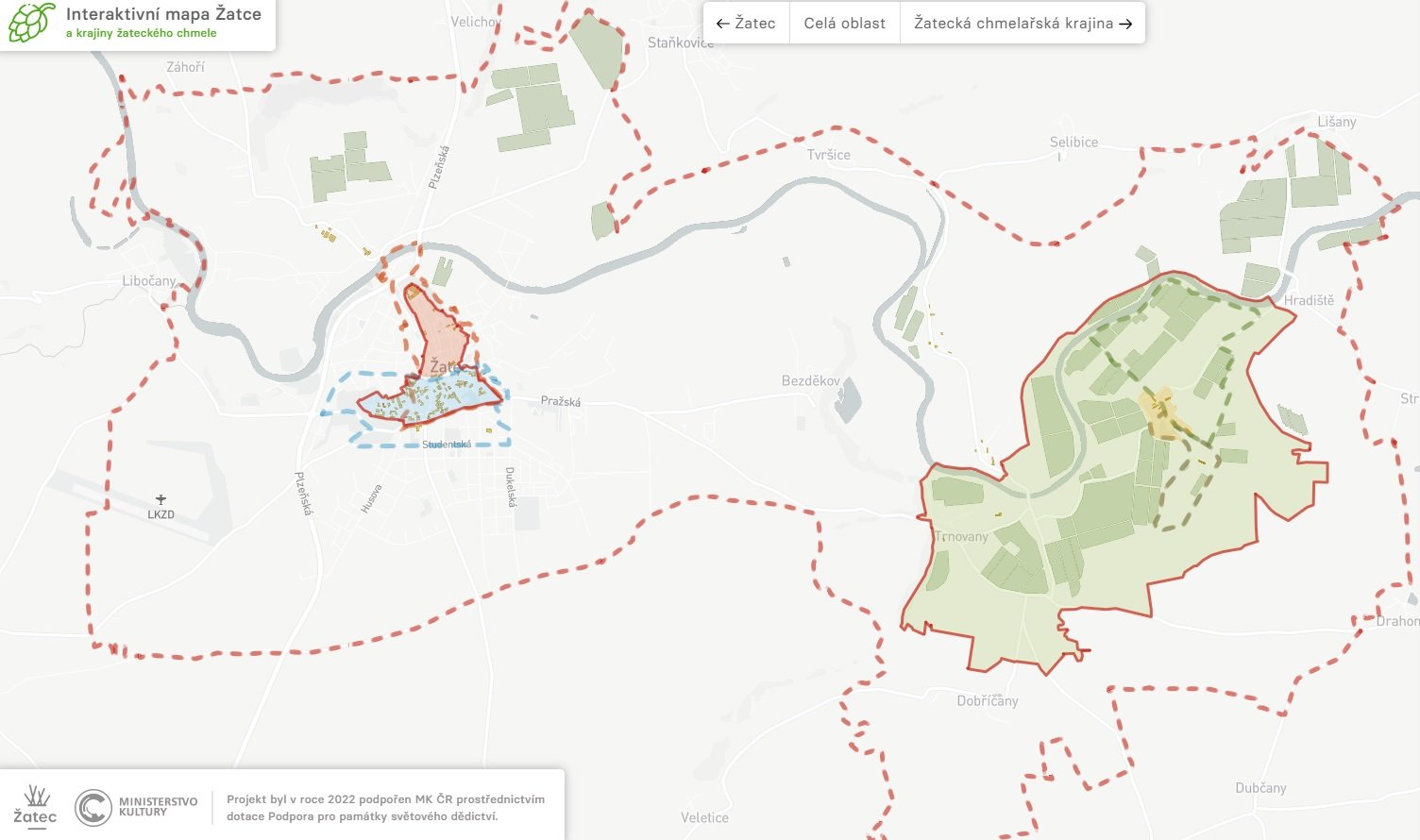 Interaktivní mapová aplikace Žatec a krajina žateckého chmele! - Obrázek